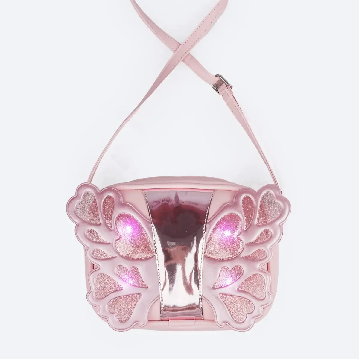 Bolsa De Led Infantil Asas De Borboleta Rosa Pampili Rosa