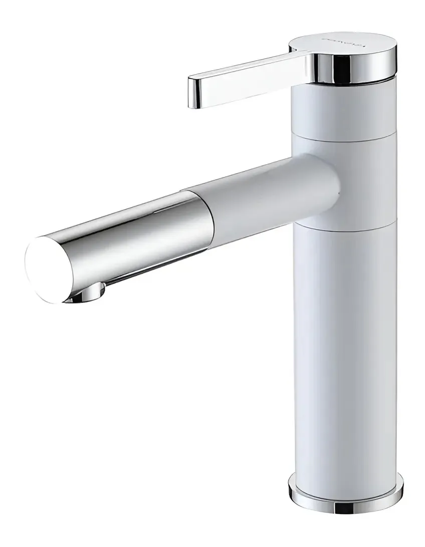 Torneira Monocomando Flexivel Cromada Banheiro Dc-6023a Branco Cromado