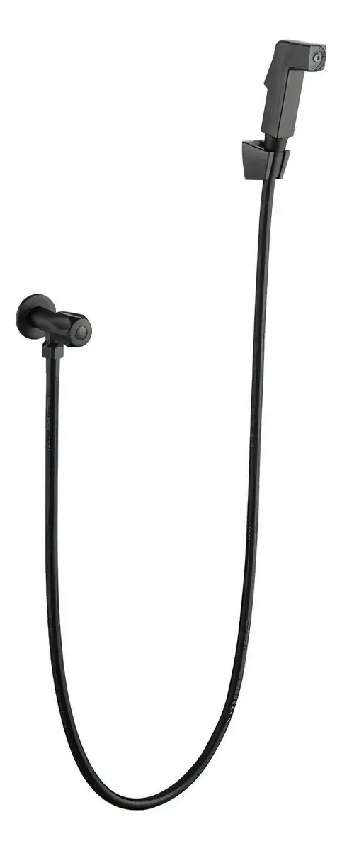 Ducha Higiênica Chuveirinho Intima Banheiro 120 Cm Preta Cor Preto