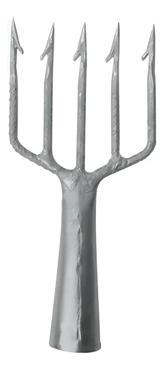 Fisga Mergulho Pelicano 5 Farpas 19,5x8,5cm Cinza