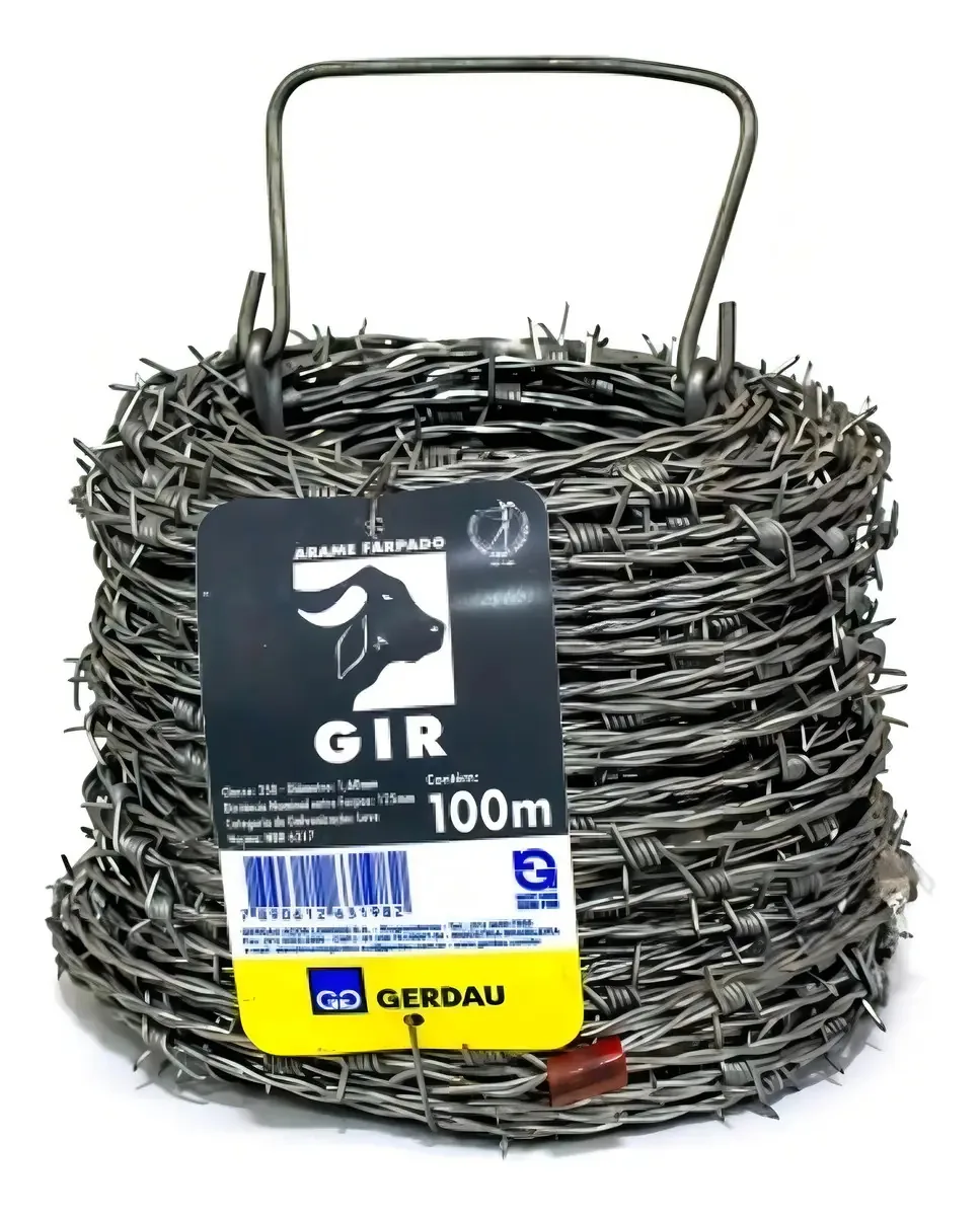 Arame Farpado Gerdau 1,6mm 100m Galvanizado Leve 4,9kg
