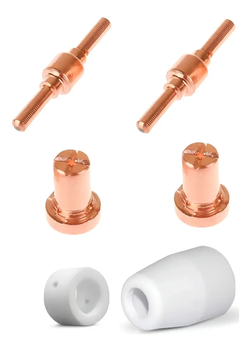 Kit Consumíveis Longos para Tocha Plasma PT31 da Brax - 6 Peças