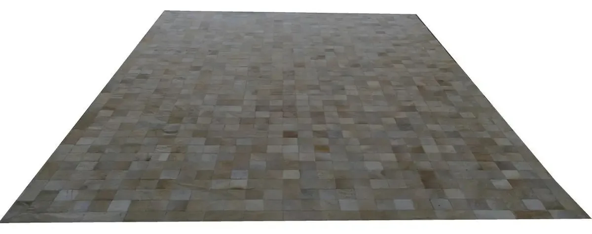 Tapete De Couro Bege Claro 3,00x4,00 Com Bordas