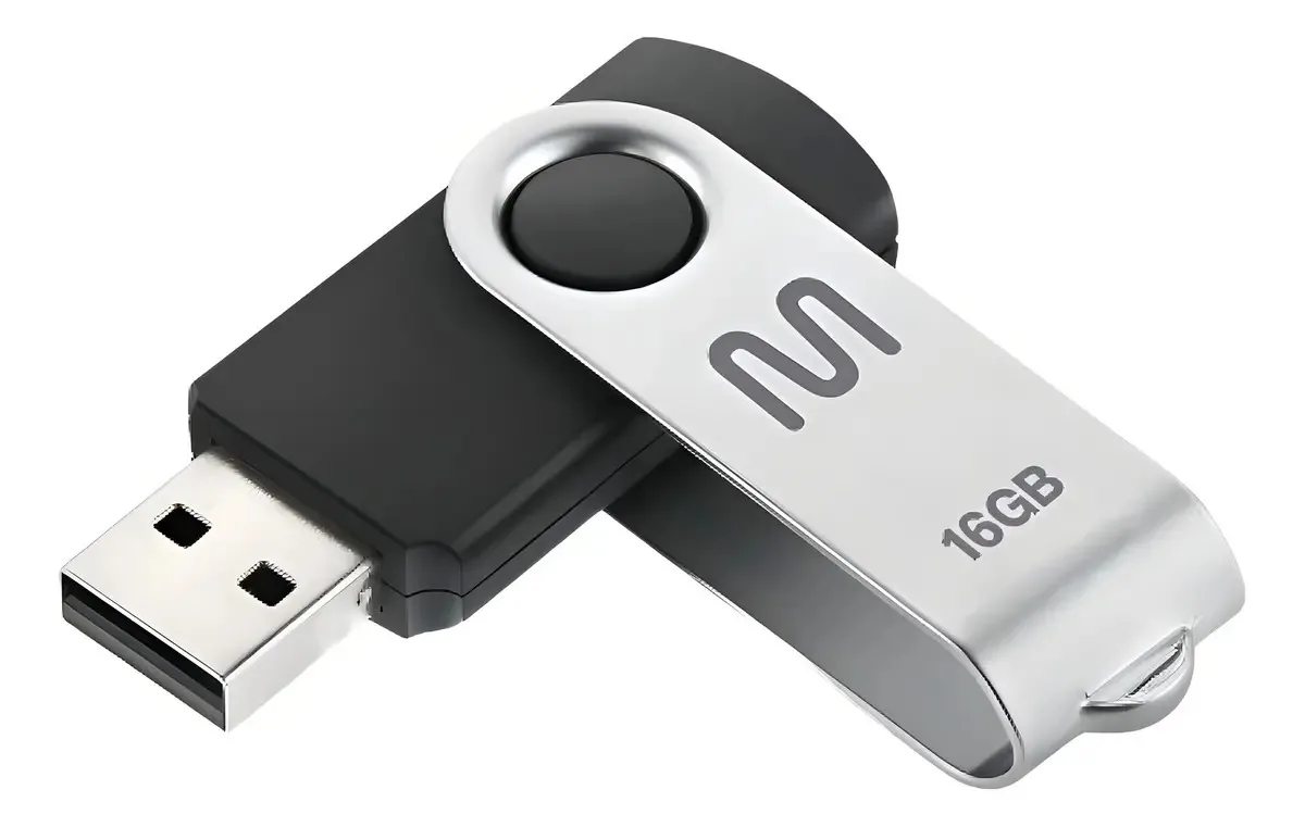 Kit Pen Drive Twist 16gb 20 Unidades Preto Multi - Pd588k Pendrive