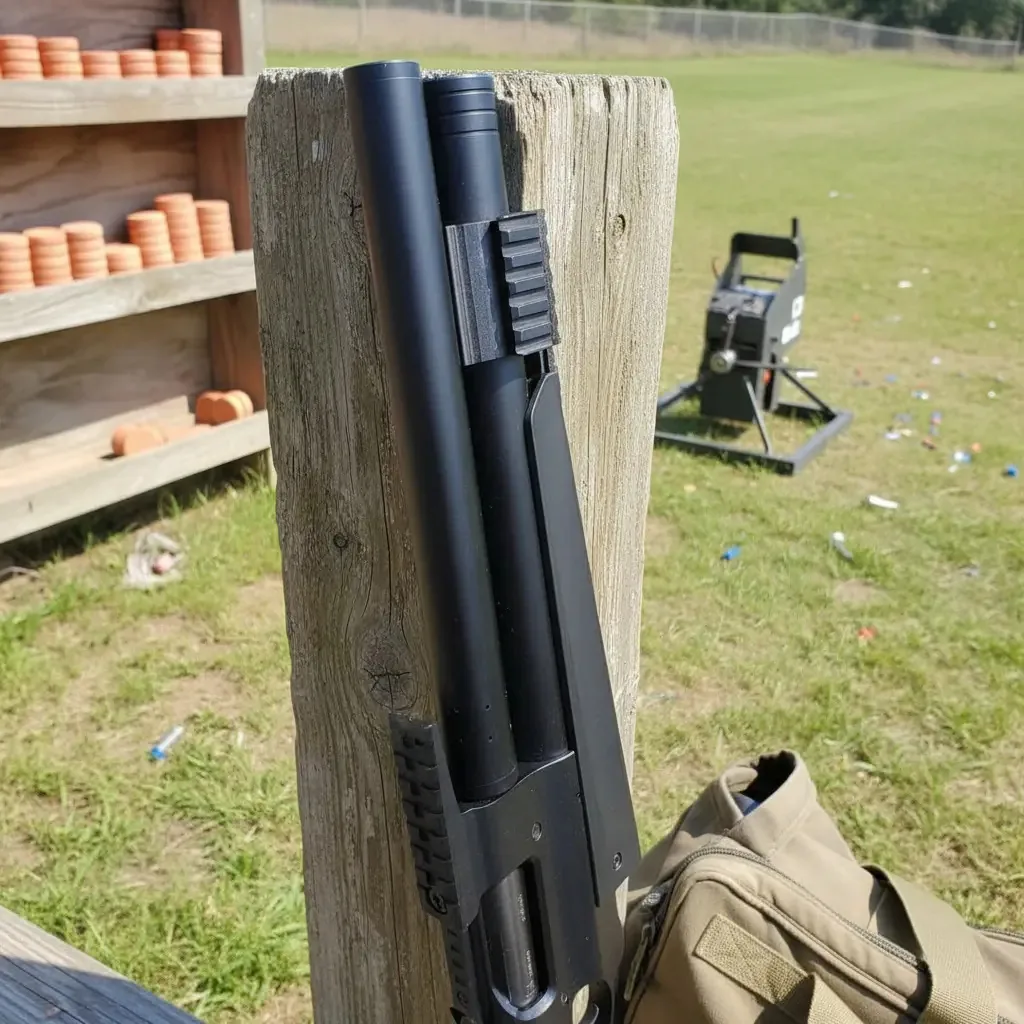 Abraçadeira + Sobrecano Para Carabina P35 Com Trilho 22mm Preto