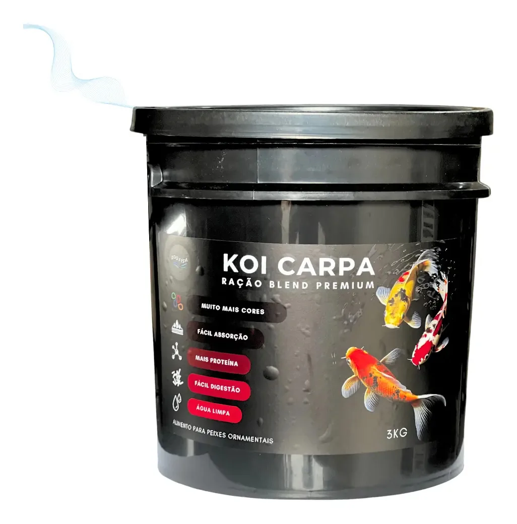 Ração Carpa Koi Balde 3kg Zoofish