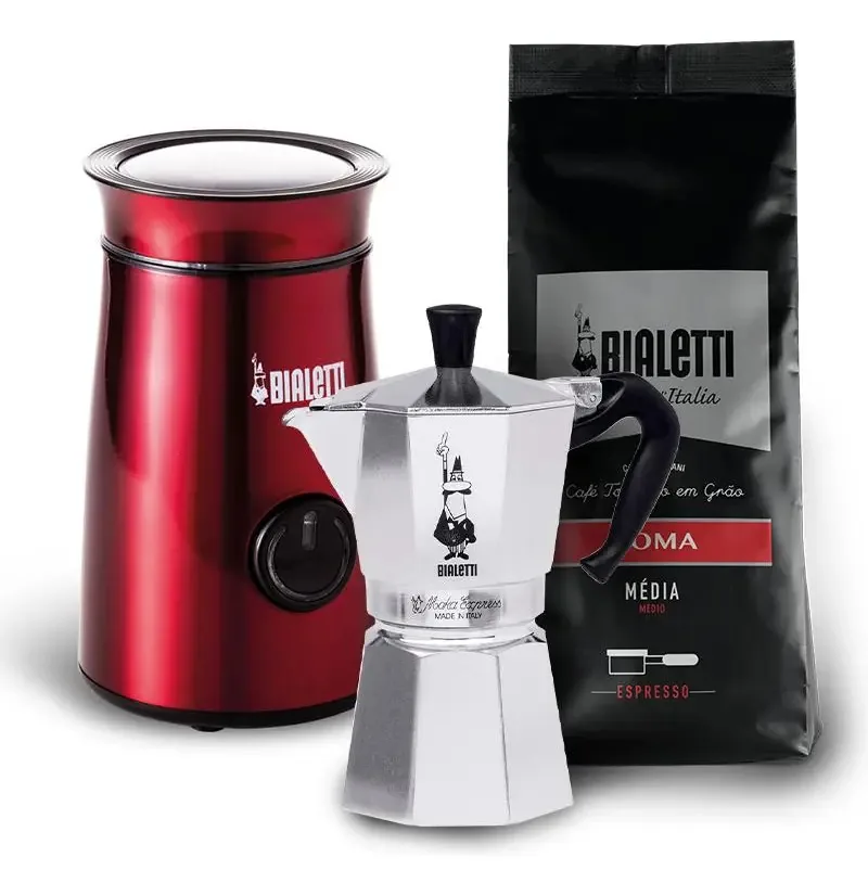 Moka 6 + Moedor Eletrico + Roma 1kg