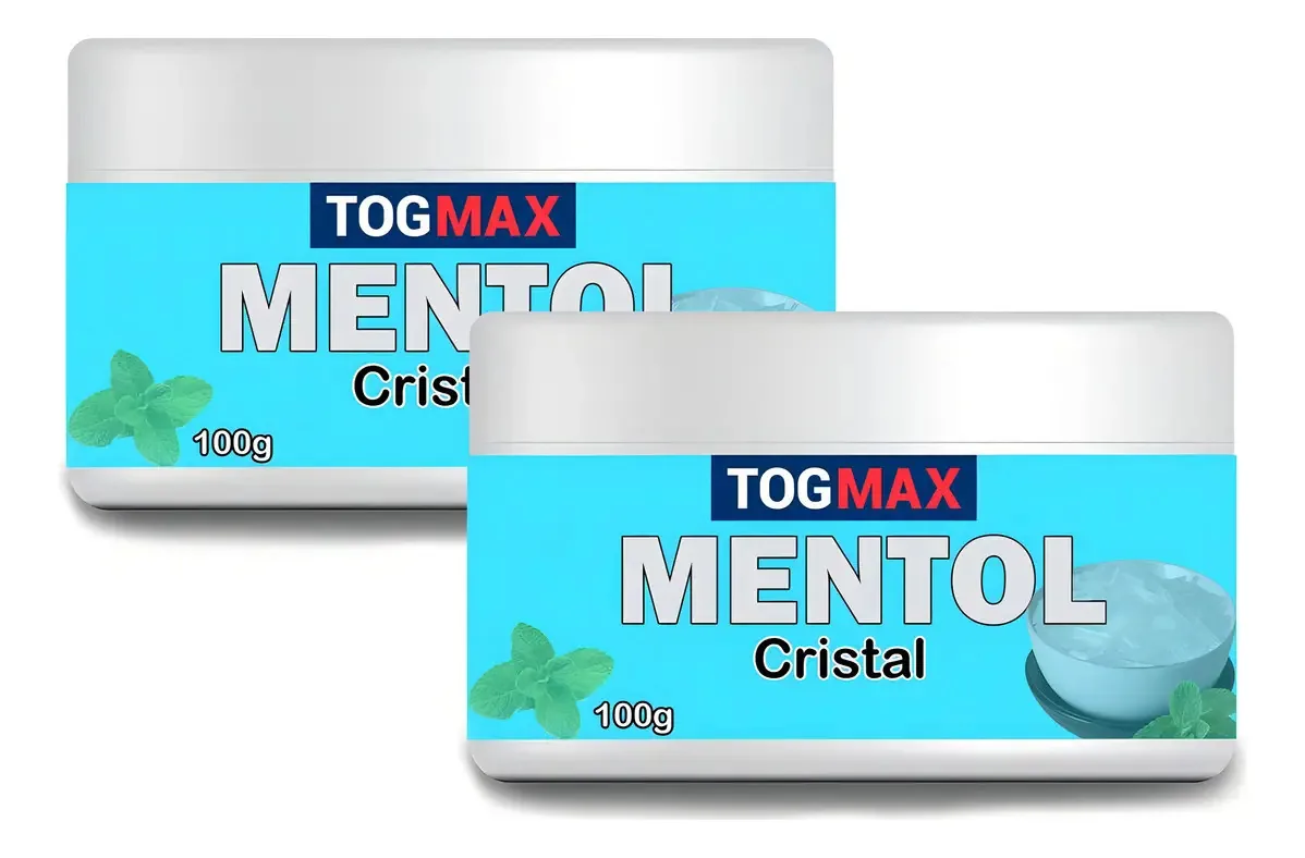 Kit Mentol Puro Em Cristais Farmacêutico Alimenticio 200g