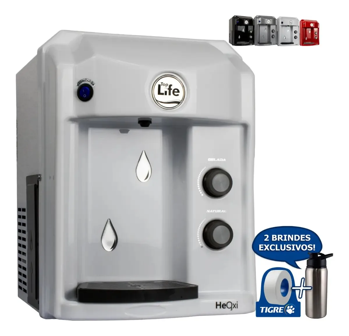 Bebedouro De Agua Alcalina Ionizada Com Ozonio Cor Branco