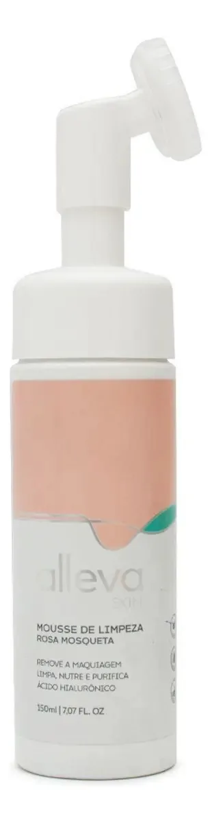 Mousse De Limpeza Facial Micelar 150ml Alleva Rosa Mosqueta