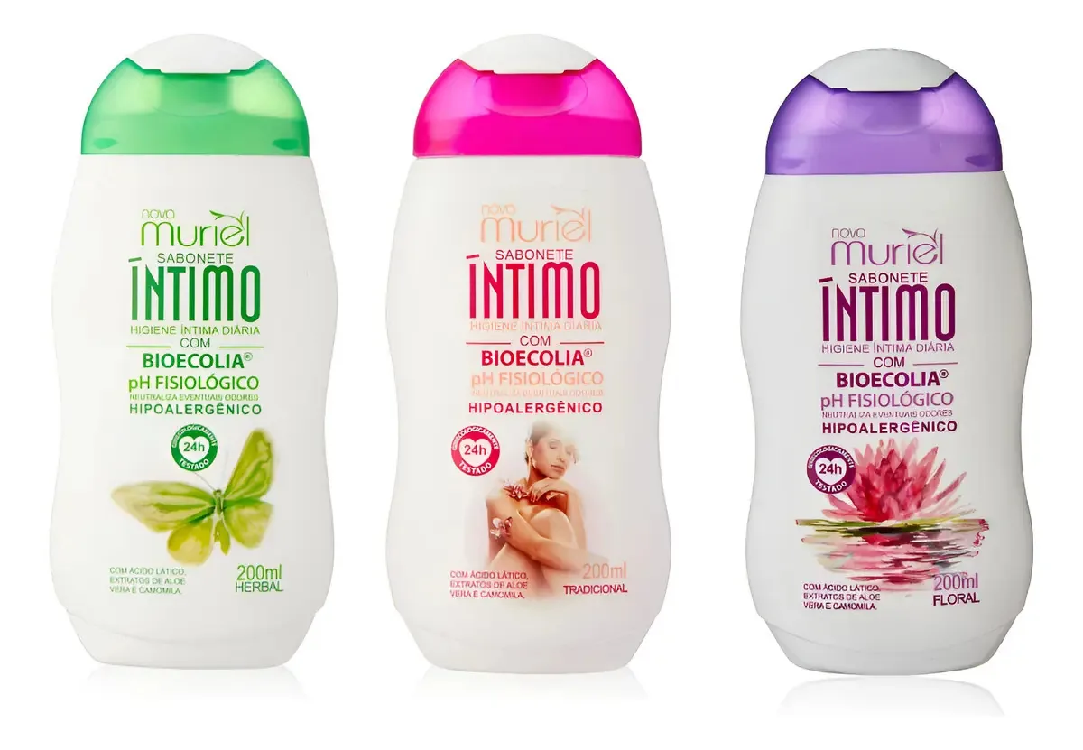 Kit 3 Sabonetes Íntimo Com Bioecolia Muriel 200ml