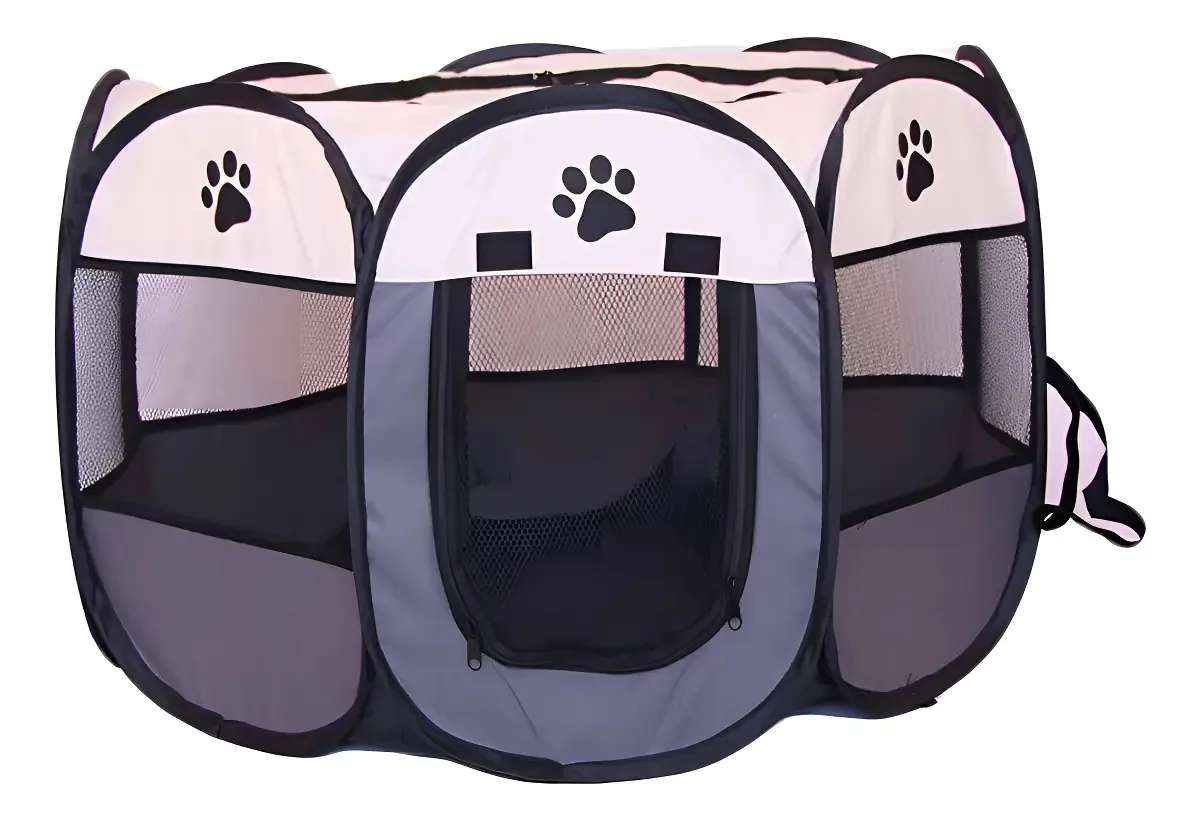 Cercadinho Cachorro Gato Filhote Grande Chiqueirinho Pet Gg Cor Cinza