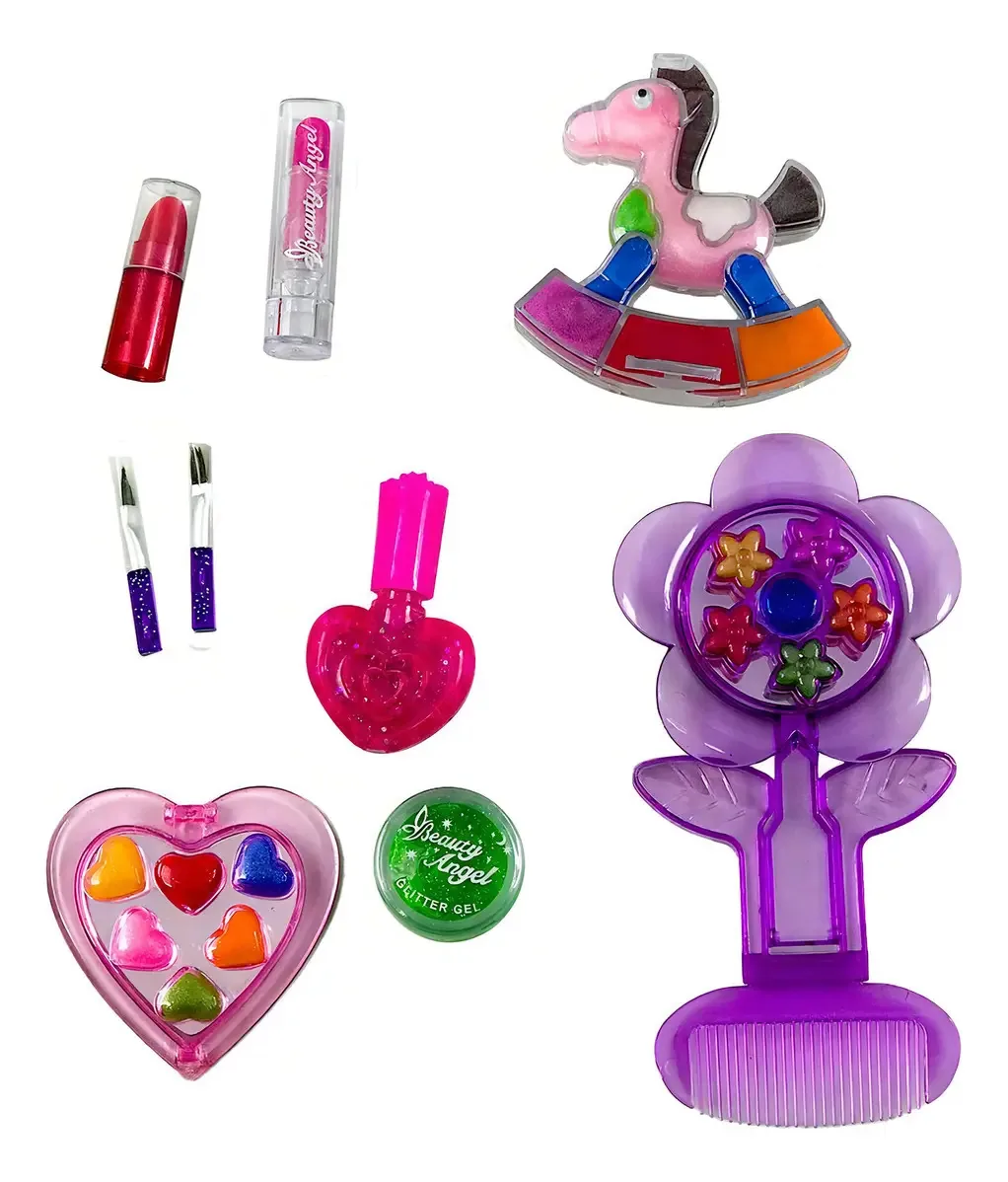Kit Com 3 Estojos De Maquiagem Infantil Discoteen