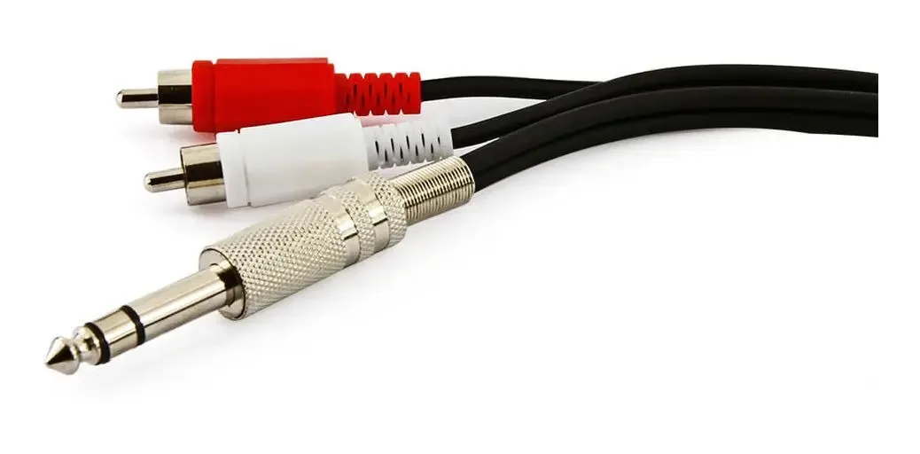 Cabo P10 Estéreo Benvenuto Audio e Video 3m 2 RCA Dupla Blindagem