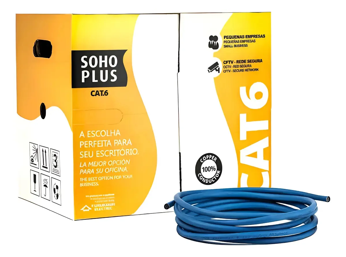 Cabo De Rede Cat6 Furukawa Sohoplus Azul - 15 Metros