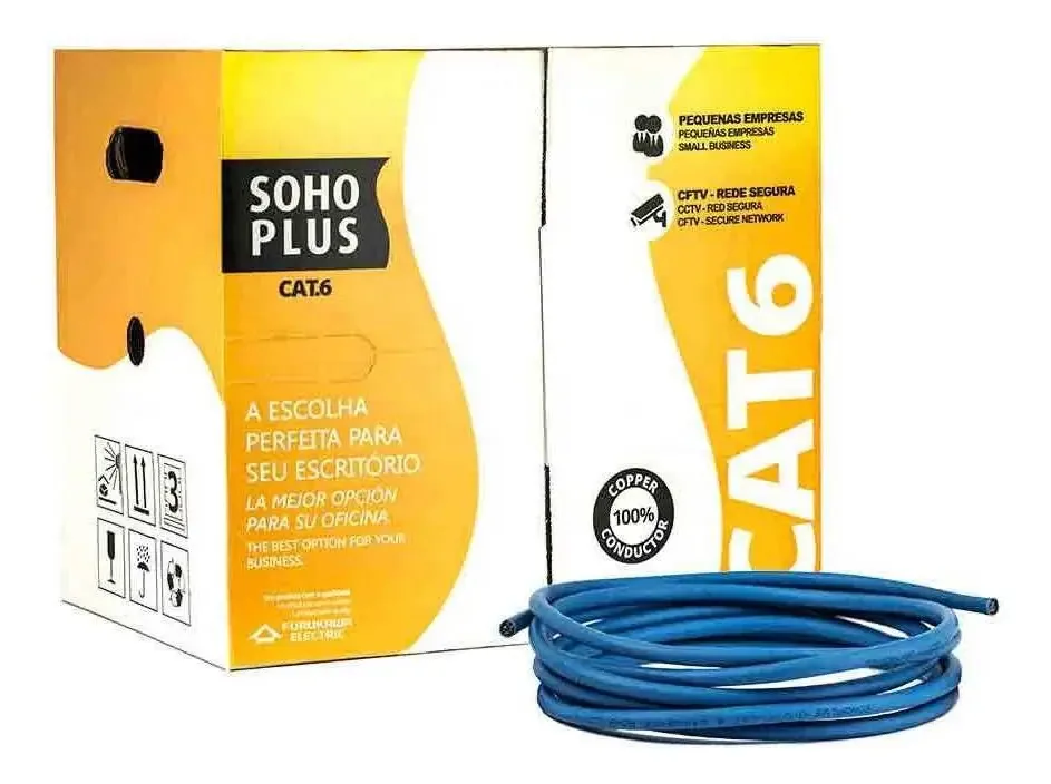 Cabo De Rede Cat6 Furukawa Sohoplus Azul - 30 Metros