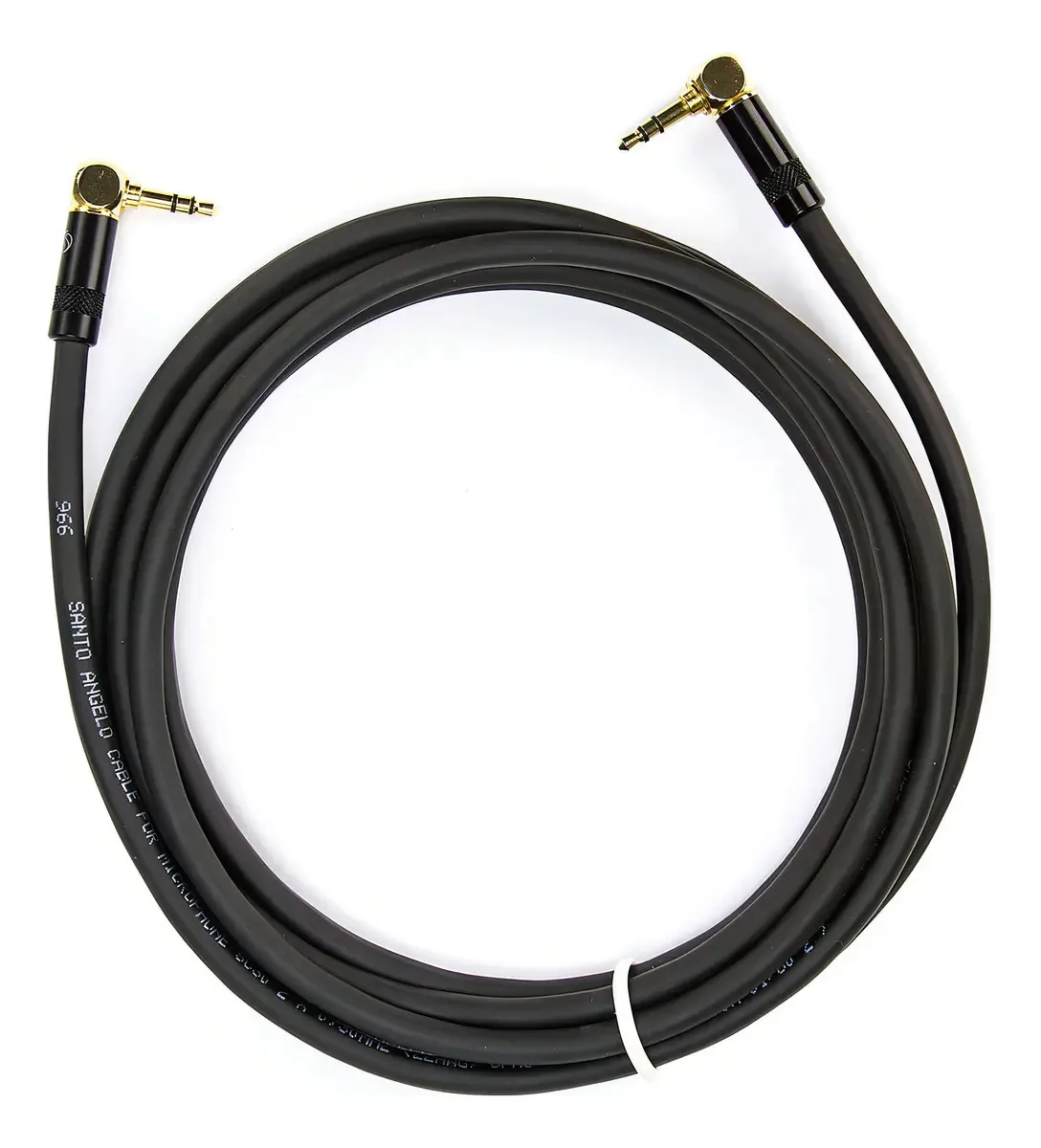 Cabo P2 90° Santo Angelo 5m Banhado a Ouro para Instrumentos Musicais