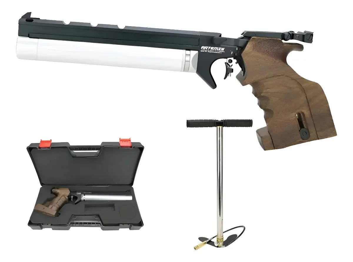 Pistola PCP Artemis PP20 4.5mm Tiro Olímpico Madeira Marrom
