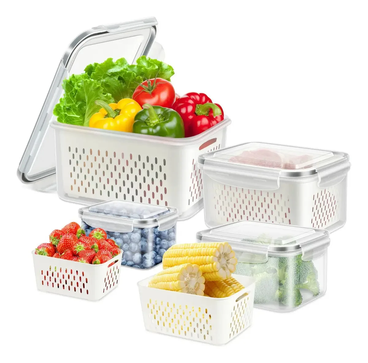 Recipientes de armazenamento de alimentos frescos 4