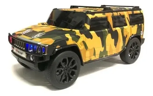 Caixa Som Rádio Jeep Hummer Camuflado Bluetooth Mp3 Fm Usb