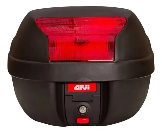 Baú Bauleto Monolock 29l Lente Vermelha Givi Preto