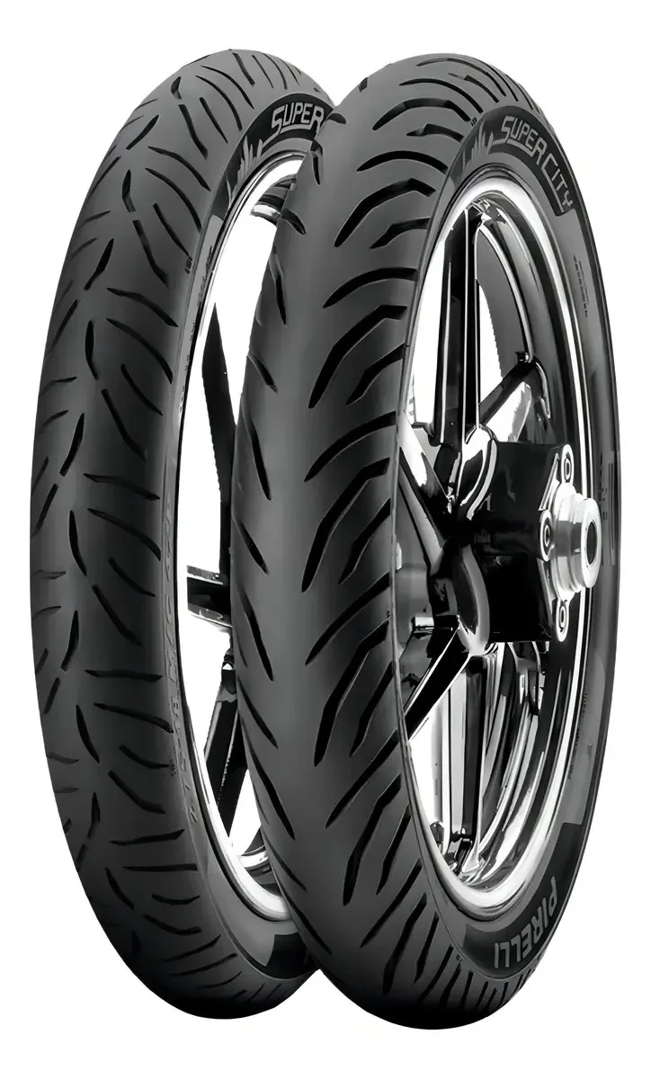 Par Pneus 60/100-17 E 80/100-14 Super City Pirelli Uso com Câmara