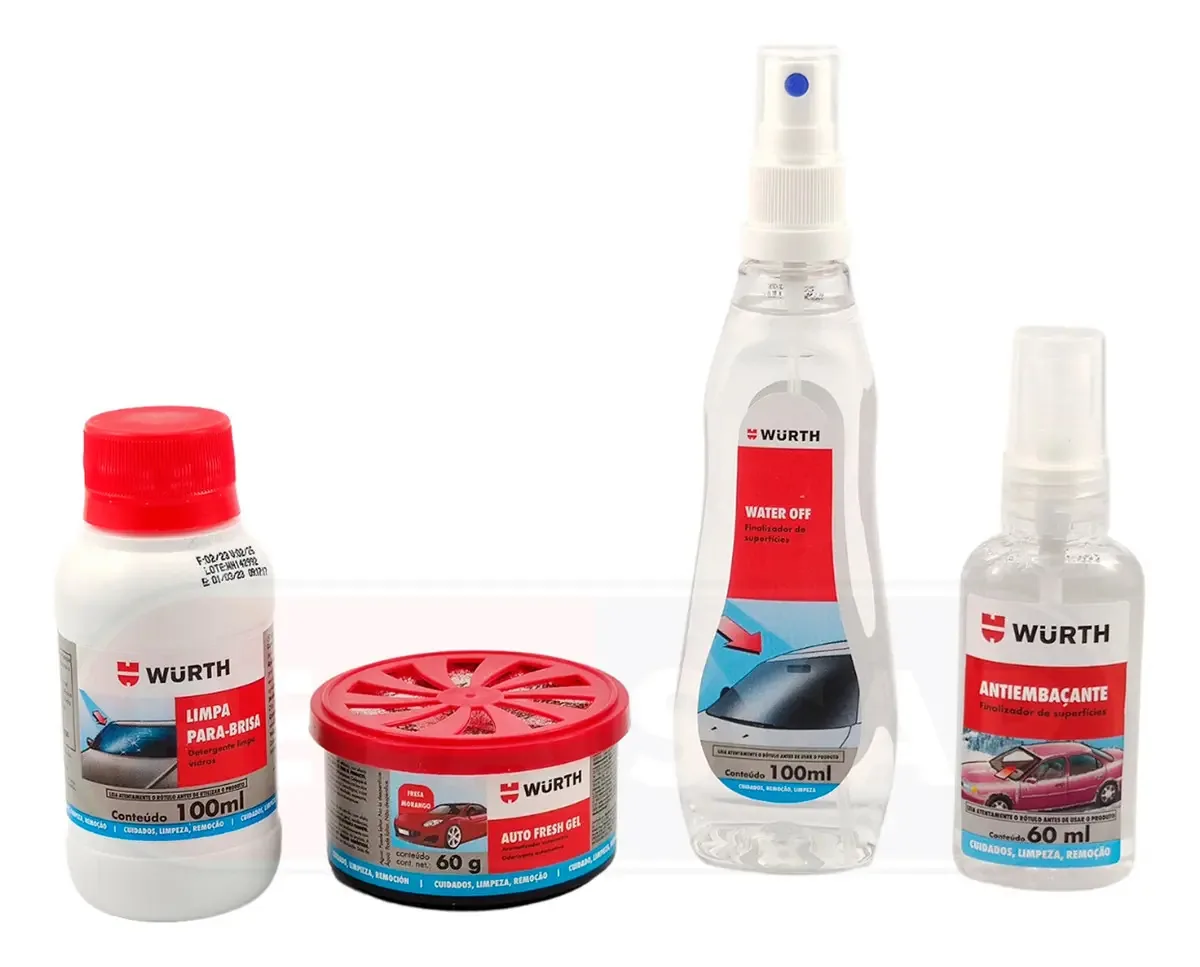 Kit Limpeza De Automóveis Cristalizador, Cheirinho, Wateroff