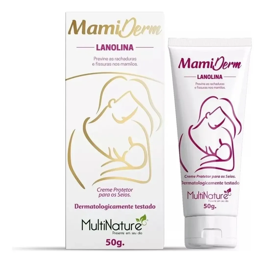 Kit 5x Mamiderm Lanolina Creme 50g Multinature