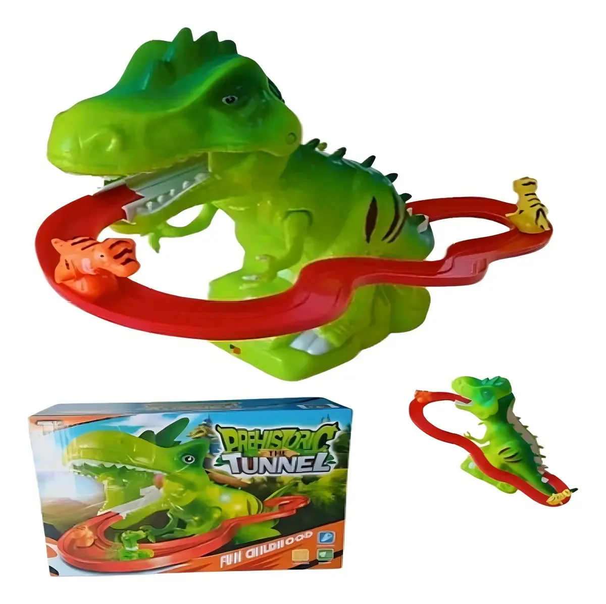 Brinquedo Dinossauro Fun Game Prehistoric Tunnel Som Luzes Pilha