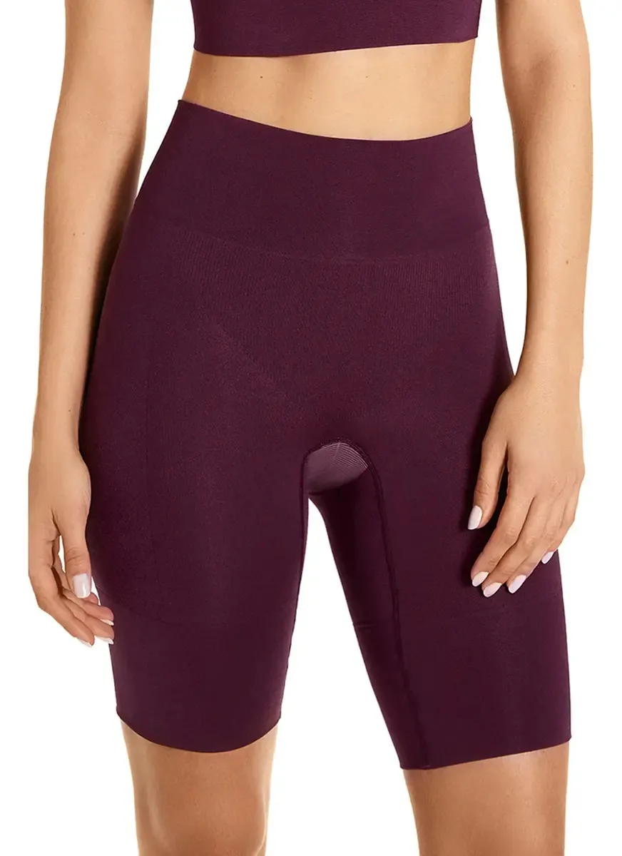 Cinta Lingerie Suaviza Barriga Para Usar Sob Roupas Vestidos Cor Berry Tamanho M