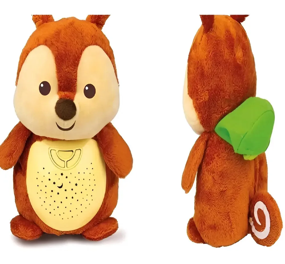 Esquilo De Pelúcia Winfun Com Luzes E Material Hipoalergênico