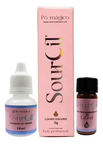 Kit Maquiagem Sobrancelha SourCil Completo Loiro Escuro com Maleta