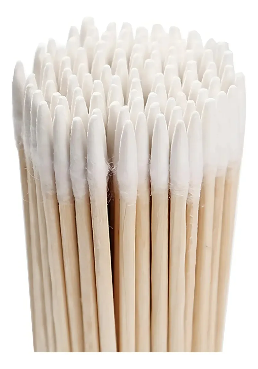 Palitos Aplicador Henna Trattime Reto Madeira Algodão 7cm 200 Unidades