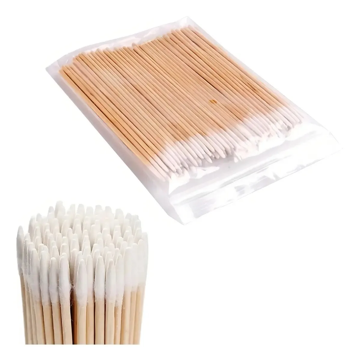 Kit Aplicadores Maquiagem Trattime Palito Henna 100 Unidades Bordô