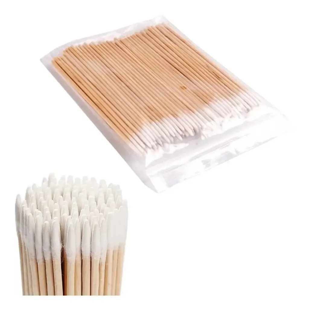 Palito Com Algodão Para Aplicação Henna 7cm 100 Peças Trattime