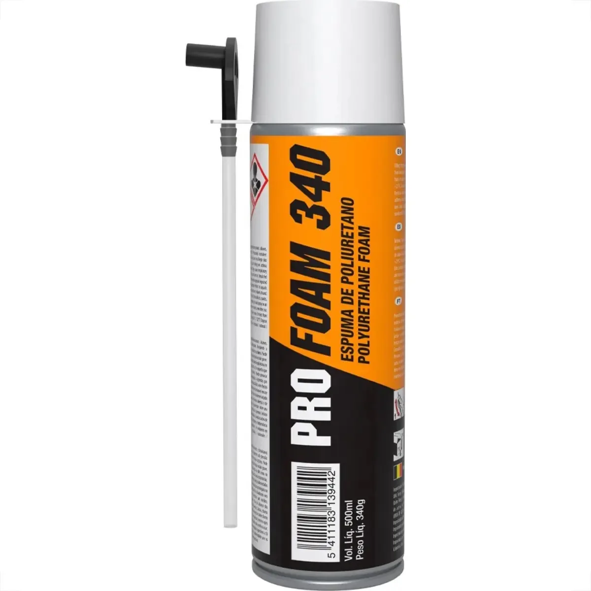 Espuma Poliuretano Soudal Pro Foam 340 - 500ml/340g