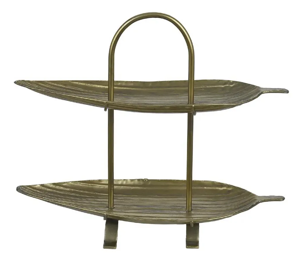 Suporte Decor Metal Dourado Antigo 38x14,5x32,5