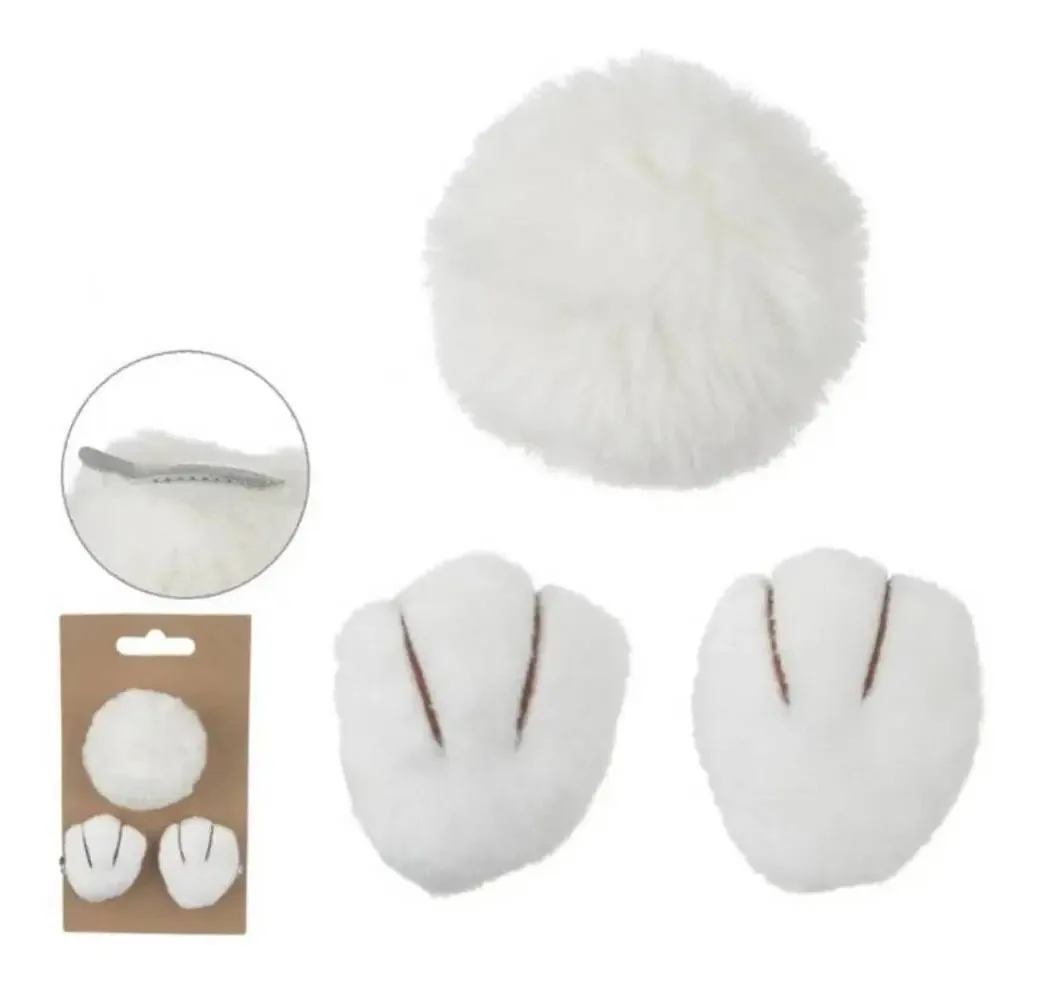 Pascoa Acessorio Pompom C/clip Marrom 16x9cm