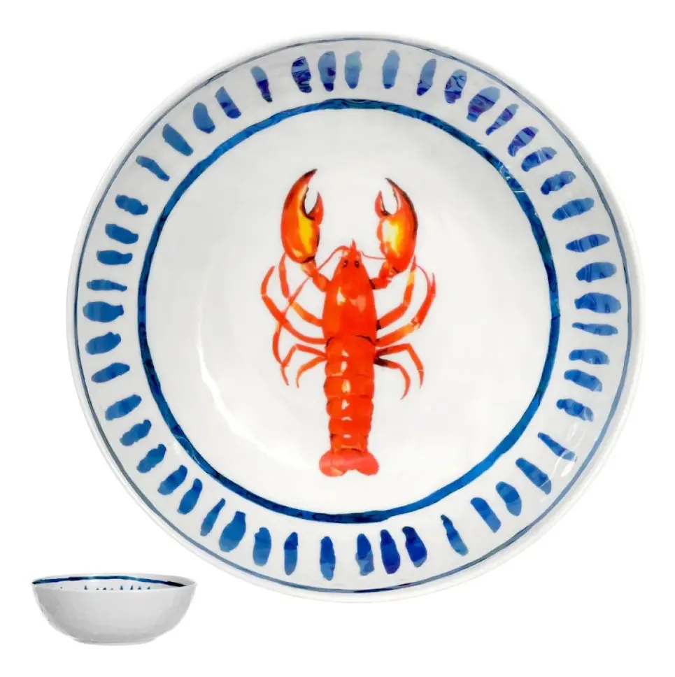 Saladeira Florarte Melamina Branca 3L Para Salada Sopa Frutos do Mar