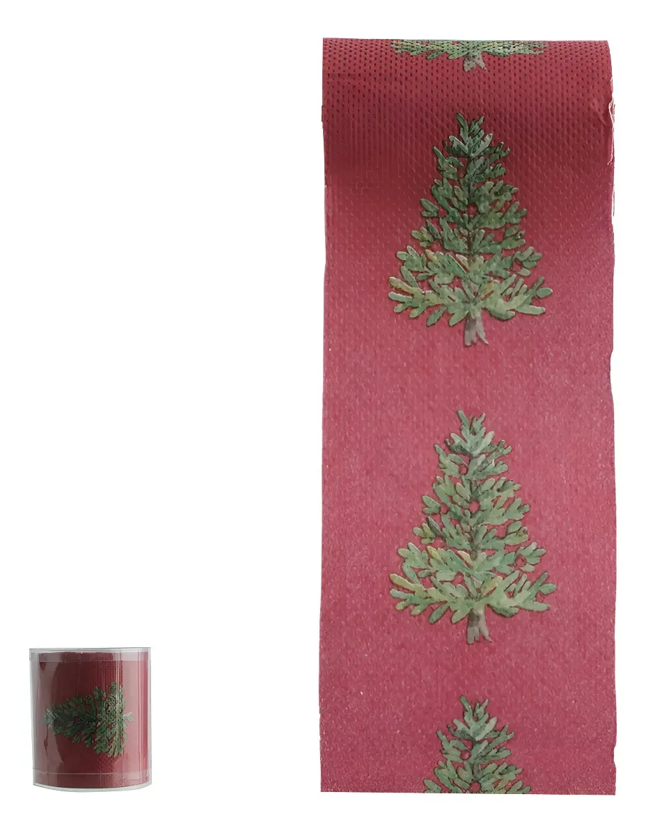 Papel Higiênico Natal Decoração Banheiro Pinheiro Verde