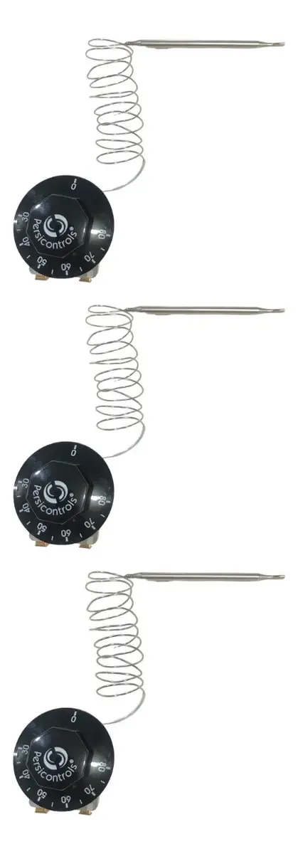 Pack Com 3 Termostatos Persicontrol de 80°C Para Estufa e Boiler Bivolt