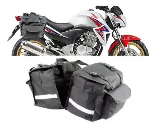 Alforge Bau Bolsa Traseira Universal 60l Motos Black Luxo