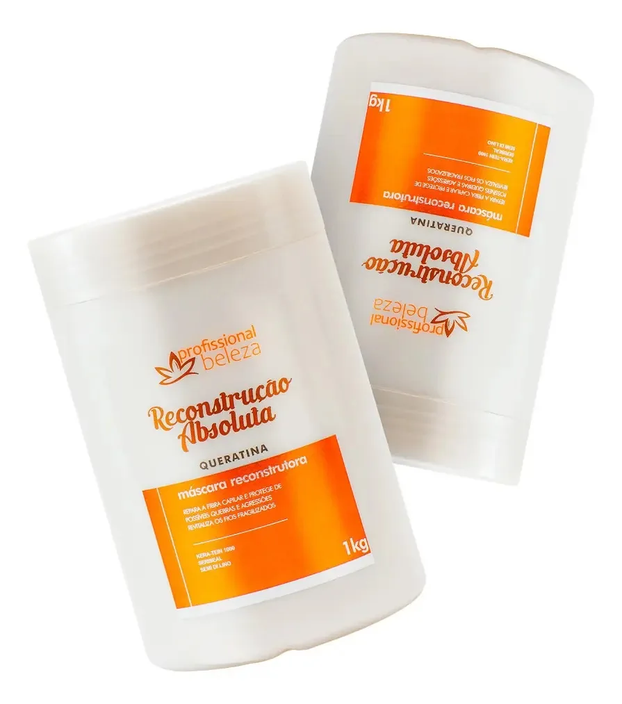 02 Máscara Reconstrução Absoluta Profissional Beleza 1kg