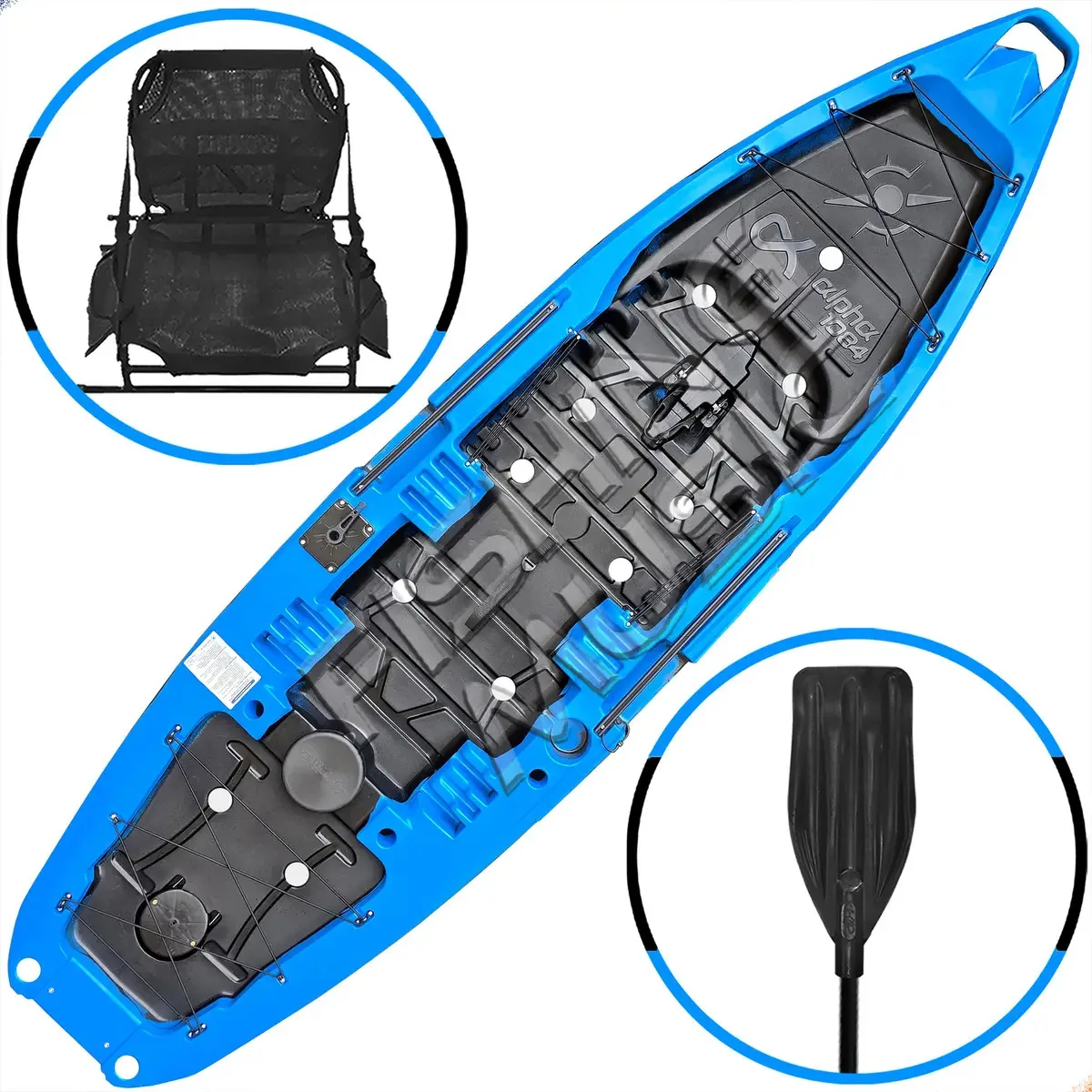 Caiaque Alpha 1084 Personalizado + Cadeira E Remo Cor Azul/deck Preto