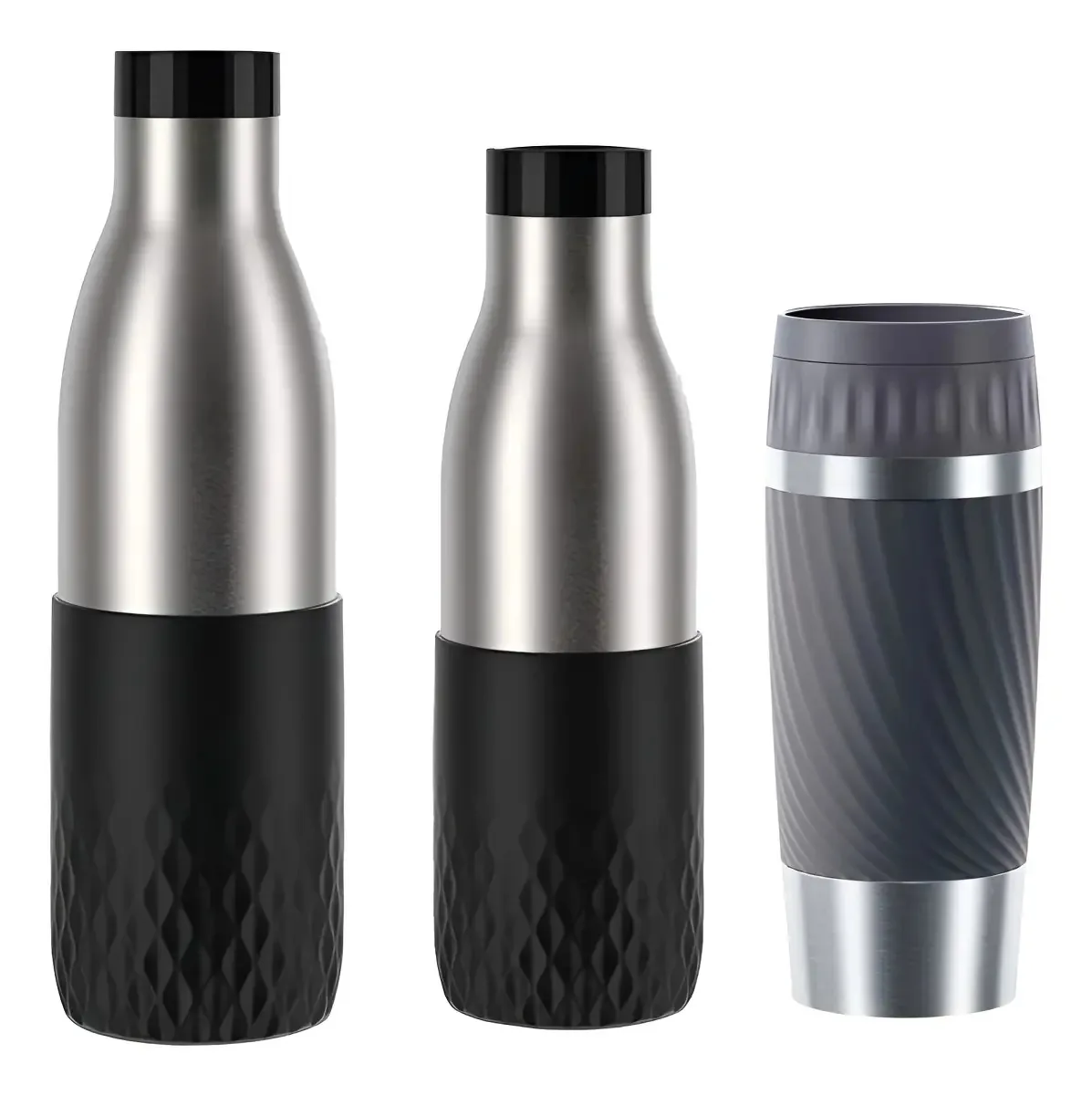 Kit Tefal: 2 Garrafas 500ml E 700ml + Copo Com Tampa Térmico