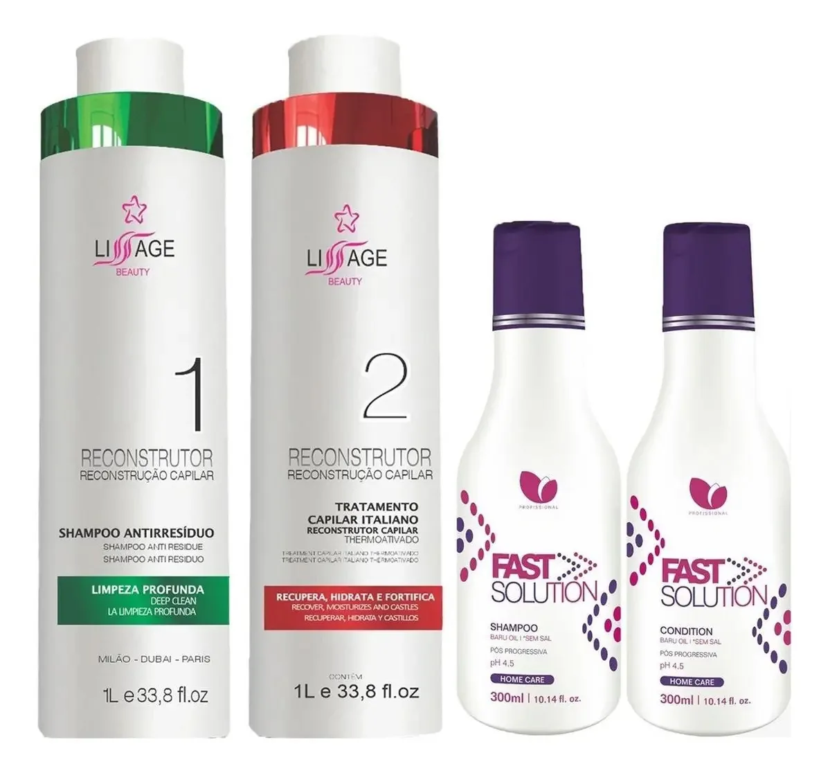 Kit Escova Progressiva Com Formol Alisamento Profissional