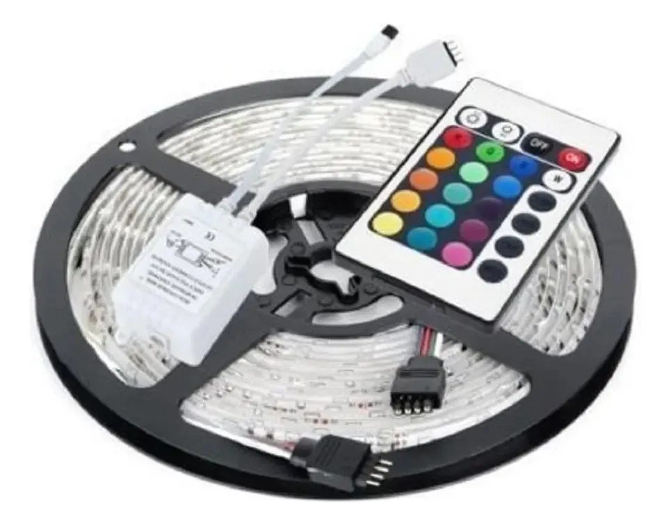 Fita Led Rgb 5050 5m 16 Cores + Fonte + Controle