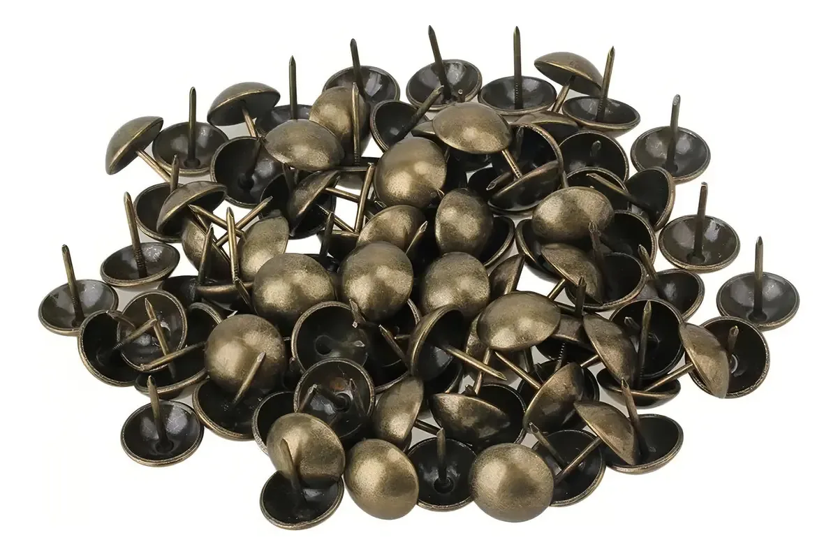 Kit 2000 Tachas Tapeceiro Cabeceiras Cortiça Acabamento 2 Cx Cor Ouro-velho