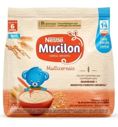 Cereal Infantil Multicereais Mucilon Pacote 300g