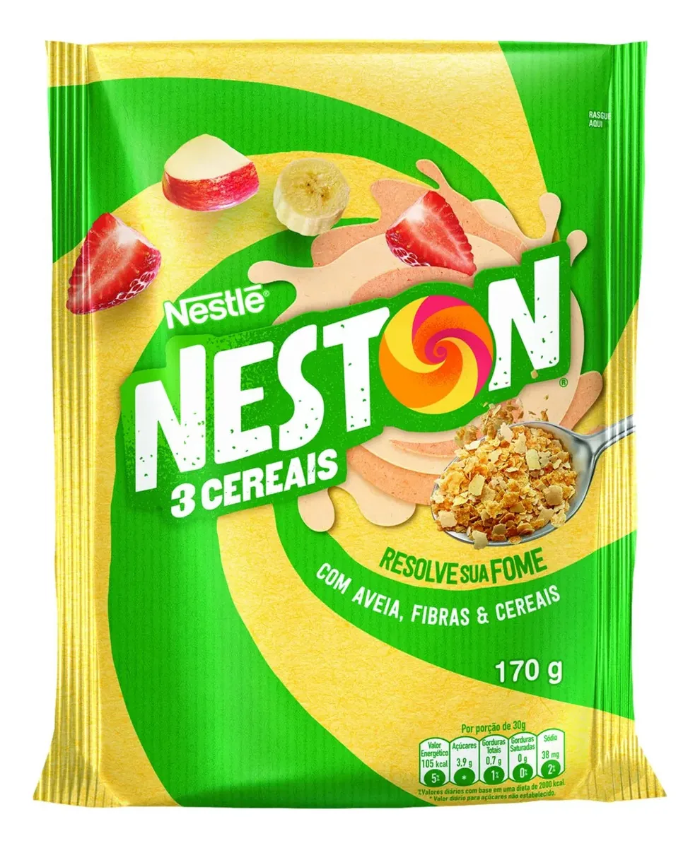 Flocos De Cereais Neston 3 Cereais Sachê 170g